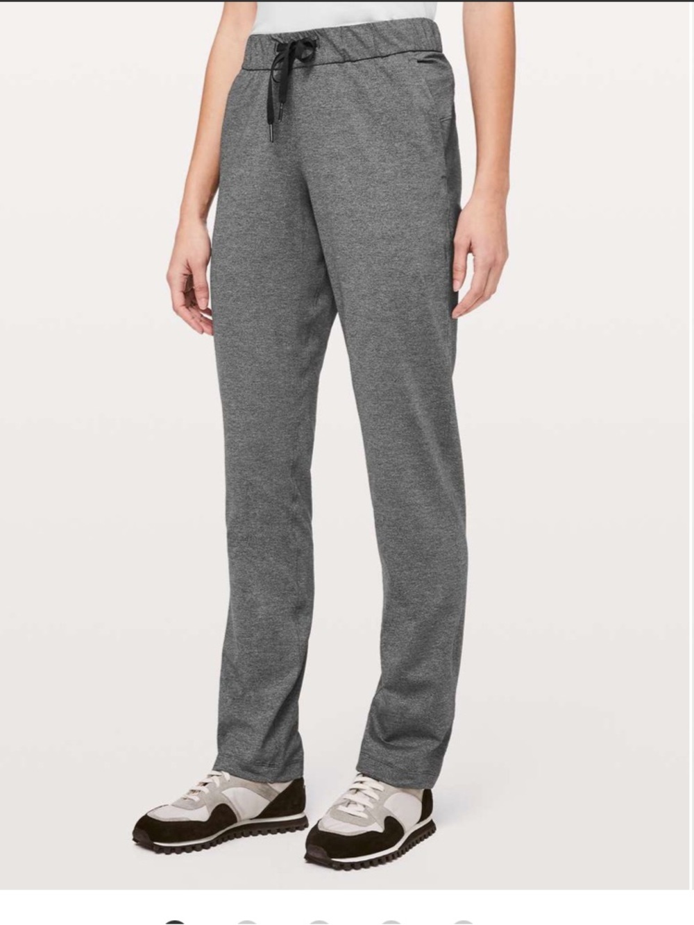 Lululemon OnThe Fly full length grey pants size 4